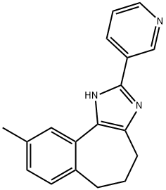 Benzo[3,4]cyclohept[1,2-d]imidazole, 1,4,5,6-tetrahydro-9-methyl-2-(3-pyridinyl)- Structure