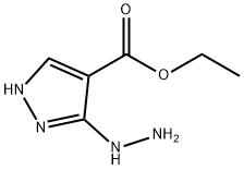 3-Hydrazino-1H-pyrazole-4-carboxylic acid ethyl ester,46005-89-4,结构式