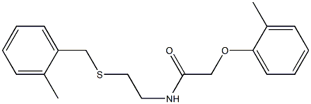 2-(2-methylphenoxy)-N-[2-[(2-methylphenyl)methylsulfanyl]ethyl]acetamide Struktur
