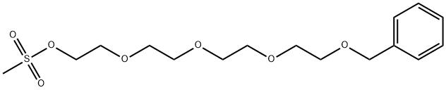 メタンスルホン酸1-フェニル-2,5,8,11-テトラオキサトリデカン-13-イル 化学構造式