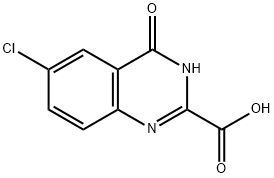 6-CHLORO-4-OXO-1,4-DIHYDROQUINAZOLINE-2-CARBOXYLIC ACID, 480451-49-8, 结构式