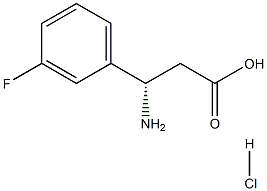 (S)-3-AMINO-3-(3-FLUOROPHENYL)PROPANOIC ACID HCL Struktur