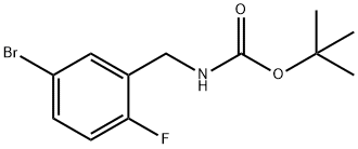 TERT-BUTYL 5-BROMO-2-FLUOROBENZYLCARBAMATE 化学構造式