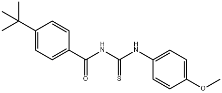 4-tert-butyl-N-{[(4-methoxyphenyl)amino]carbonothioyl}benzamide 化学構造式