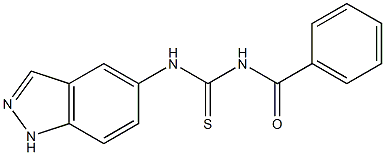 N-(1H-indazol-5-ylcarbamothioyl)benzamide,497060-10-3,结构式