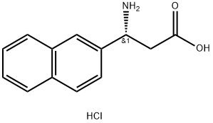 (R)-3-アミノ-3-(ナフタレン-2-イル)プロパン酸塩酸塩 化学構造式