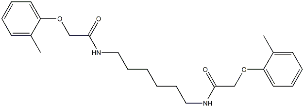 N,N'-1,6-hexanediylbis[2-(2-methylphenoxy)acetamide] 结构式