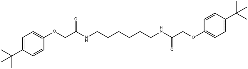 N,N'-1,6-hexanediylbis[2-(4-tert-butylphenoxy)acetamide] 结构式