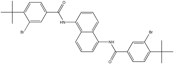 N,N'-1,5-naphthalenediylbis(3-bromo-4-tert-butylbenzamide) 化学構造式
