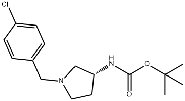 (R)-tert-Butyl 1-(4-chlorobenzyl)pyrrolidin-3-ylcarbamate Structure