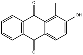 2-Hydroxy-1-methyl-anthraquinone 化学構造式