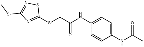 N-(4-acetamidophenyl)-2-[(3-methylsulfanyl-1,2,4-thiadiazol-5-yl)sulfanyl]acetamide Struktur