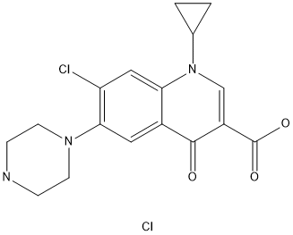 环丙沙星杂质D盐酸盐,526204-10-4,结构式