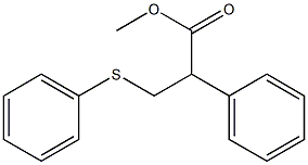 methyl 2-phenyl-3-(phenylsulfanyl)propanoate Struktur