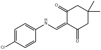 2-{[(4-chlorophenyl)amino]methylene}-5,5-dimethyl-1,3-cyclohexanedione Struktur