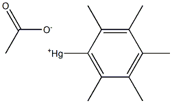 acetic acid: (2,3,4,5,6-pentamethylphenyl)mercury Structure