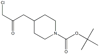 tert-butyl 4-(3-chloro-2-oxopropyl)piperidine-1-carboxylate Structure