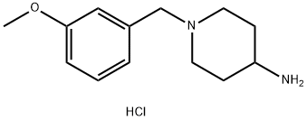 1-(3-メトキシベンジル)ピペリジン-4-アミン二塩酸塩 化学構造式
