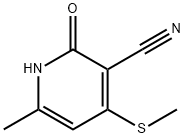 6-甲基-4-(甲硫基)-2-氧代-1,2-二氢吡啶-3-甲腈 结构式