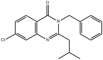 3-benzyl-7-chloro-2-isobutylquinazolin-4(3H)-one 化学構造式