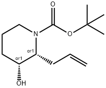 Cis-Tert-Butyl 2-Allyl-3-Hydroxypiperidine-1-Carboxylate 化学構造式