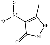 5-甲基-4-硝基-2,3-二氢-1H-吡唑-3-酮, 61885-21-0, 结构式