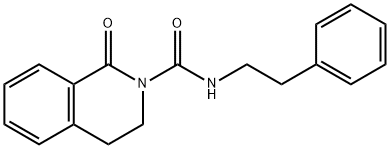 1-oxo-3,4-dihydro-1H-isoquinoline-2-carboxylic acid phenethylamide,62334-07-0,结构式