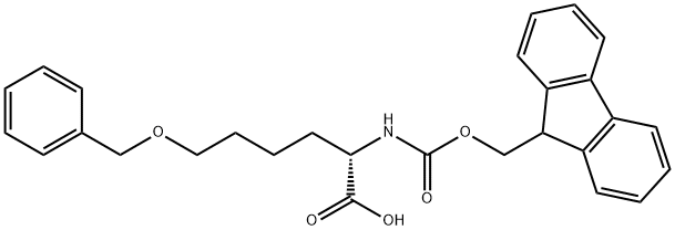 N-Fmoc-6-phenylmethoxy-L-norleucine 化学構造式