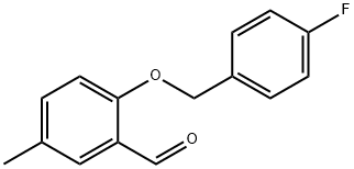 2-((4-氟苄基)氧基)-5-甲基苯甲醛,632627-75-9,结构式