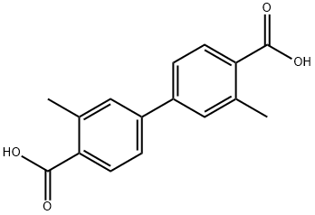 3,3'-dimethyl-4,4'-biphenyldicarboxylic acid 化学構造式
