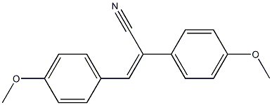 (2Z)-2,3-bis(4-methoxyphenyl)prop-2-enenitrile 化学構造式