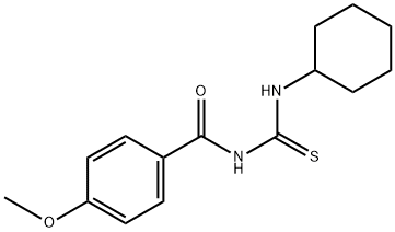 N-[(cyclohexylamino)carbonothioyl]-4-methoxybenzamide Structure