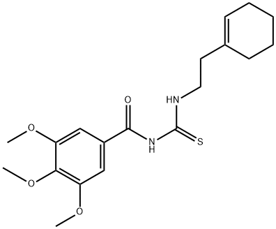 642964-70-3 N-({[2-(1-cyclohexen-1-yl)ethyl]amino}carbonothioyl)-3,4,5-trimethoxybenzamide