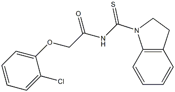 2-(2-chlorophenoxy)-N-(2,3-dihydro-1H-indol-1-ylcarbonothioyl)acetamide 结构式