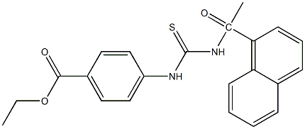 ethyl 4-({[(1-naphthylacetyl)amino]carbonothioyl}amino)benzoate 化学構造式