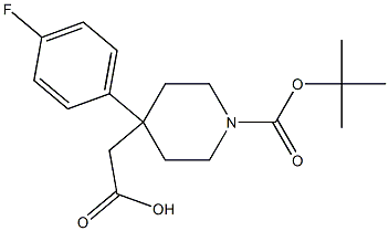 1-Boc-4-(4-fluorophenyl)-4-piperidineacetic acid Structure