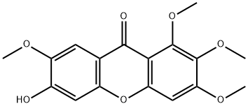 6-羟基-1,2,3,7-四甲氧基咕吨酮,64756-87-2,结构式