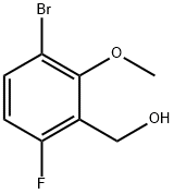 3-溴-6-氟-2-甲氧基苯甲醇, 648439-20-7, 结构式