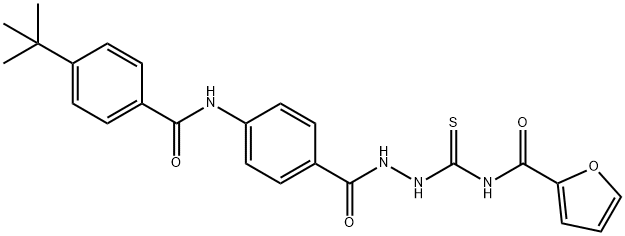 N-[[[4-[(4-tert-butylbenzoyl)amino]benzoyl]amino]carbamothioyl]furan-2-carboxamide,648871-59-4,结构式