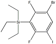 Silane, (3-bromo-2,6-difluoro-5-iodophenyl)triethyl- Struktur