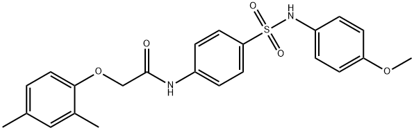 2-(2,4-dimethylphenoxy)-N-(4-{[(4-methoxyphenyl)amino]sulfonyl}phenyl)acetamide Struktur