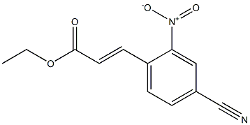 (E)-乙基 3-(4-氰基-2-硝基苯基)丙烯酰基酯,652997-67-6,结构式