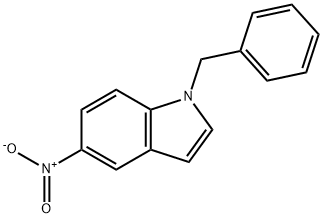 1-苯甲基-5-硝基-1H-吲哚 结构式