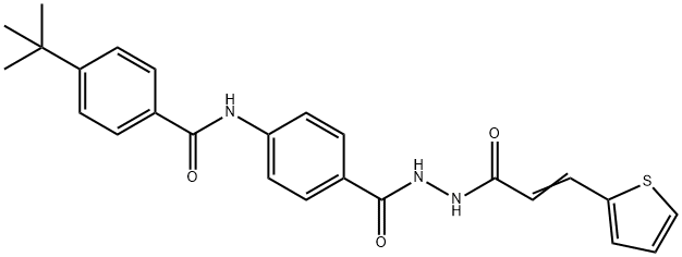 4-tert-butyl-N-[4-({2-[3-(2-thienyl)acryloyl]hydrazino}carbonyl)phenyl]benzamide 结构式