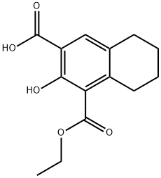 4-(ethoxycarbonyl)-3-hydroxy-5,6,7,8-tetrahydro-2-naphthalenecarboxylic acid Struktur