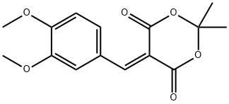5-[(3,4-dimethoxyphenyl)methylidene]-2,2-dimethyl-1,3-dioxane-4,6-dione,67101-91-1,结构式