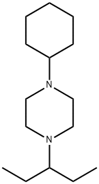 1-cyclohexyl-4-(pentan-3-yl)piperazine 结构式