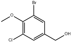 (3-Bromo-5-chloro-4-methoxyphenyl)methanol Structure