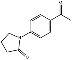 1-(4-乙酰苯基)吡咯烷-2-酮 结构式