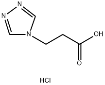 3-(4H-1,2,4-triazol-4-yl)propanoic acid hydrochloride 化学構造式